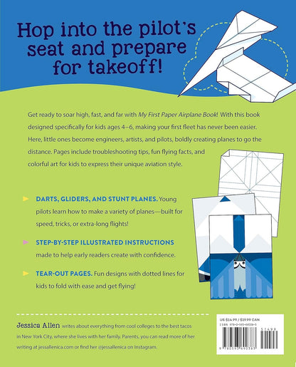 My First Paper Airplane Book: Fun Designs and Easy Tear-Out Pages for Kids!