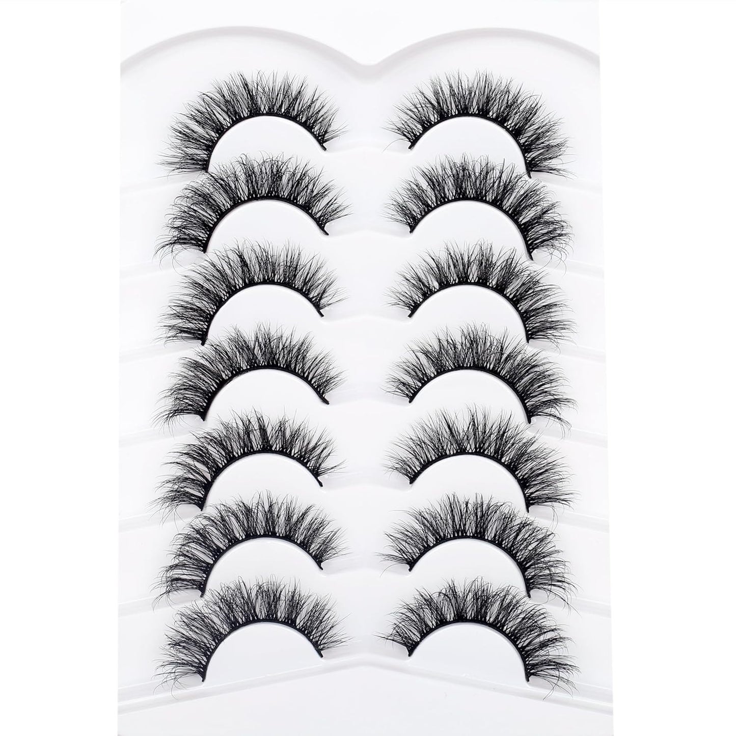 Natural False Eyelashes Cat Eye Look Wispy Clusters 8D Volume Fake Eyelashes Fau