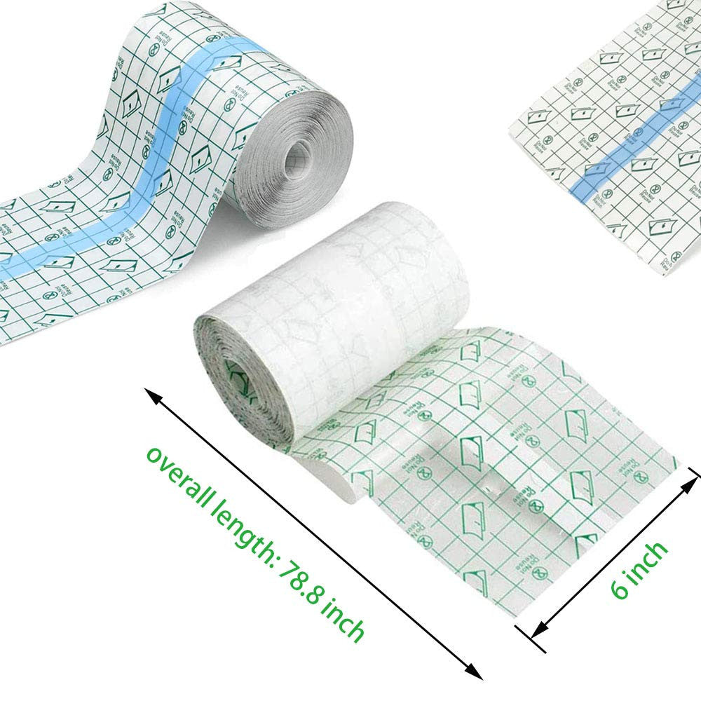 Tattoo Aftercare Bandage Roll 6" X 2 Yard - Waterproof Transparent Film for Tatt