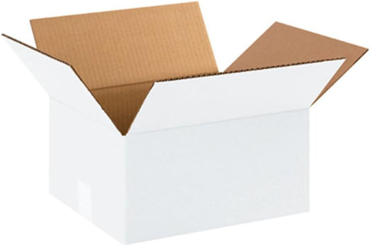 White Shipping Boxes 12"L X 10"W X 6"H (25 Pack) Small Medium Mailing Box for Sm
