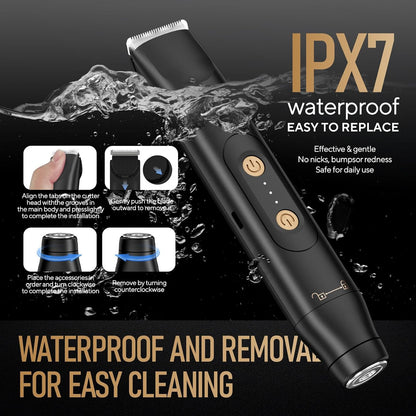 All in 1 Groin & Body Hair Trimmer for Men Bikini Trimmer Women Electric Ball Pu