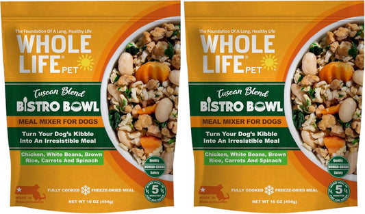 Whole Life Pet Bistro Bowl for Dogs - Human Grade Meal Mixer Food Topper - Healt