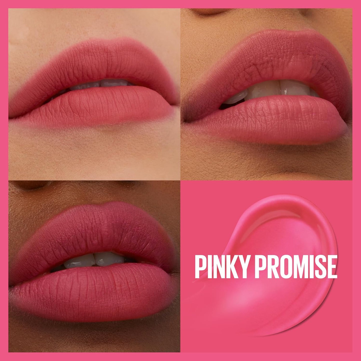 Super Stay Teddy Lip Tint, Long Lasting Matte Lipstick for up to 12HR Wear, Pink