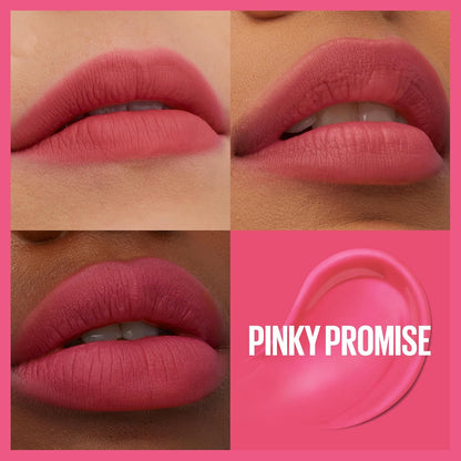 Super Stay Teddy Lip Tint, Long Lasting Matte Lipstick for up to 12HR Wear, Pink