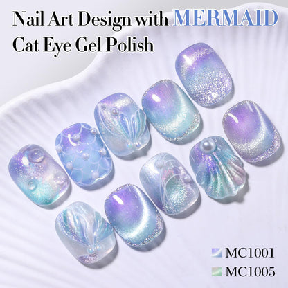 0.5 OZ Cat Eye Gel Polish with Magnet 15ML Holographic Glitter Shimmer Transluce