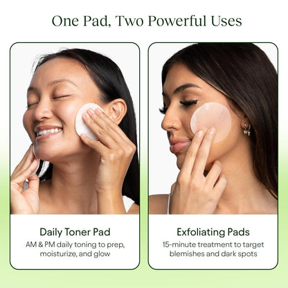Toning Polish Pads - Korean Skincare for Dark Spots, Wrinkles & Dull Skin - Hydr