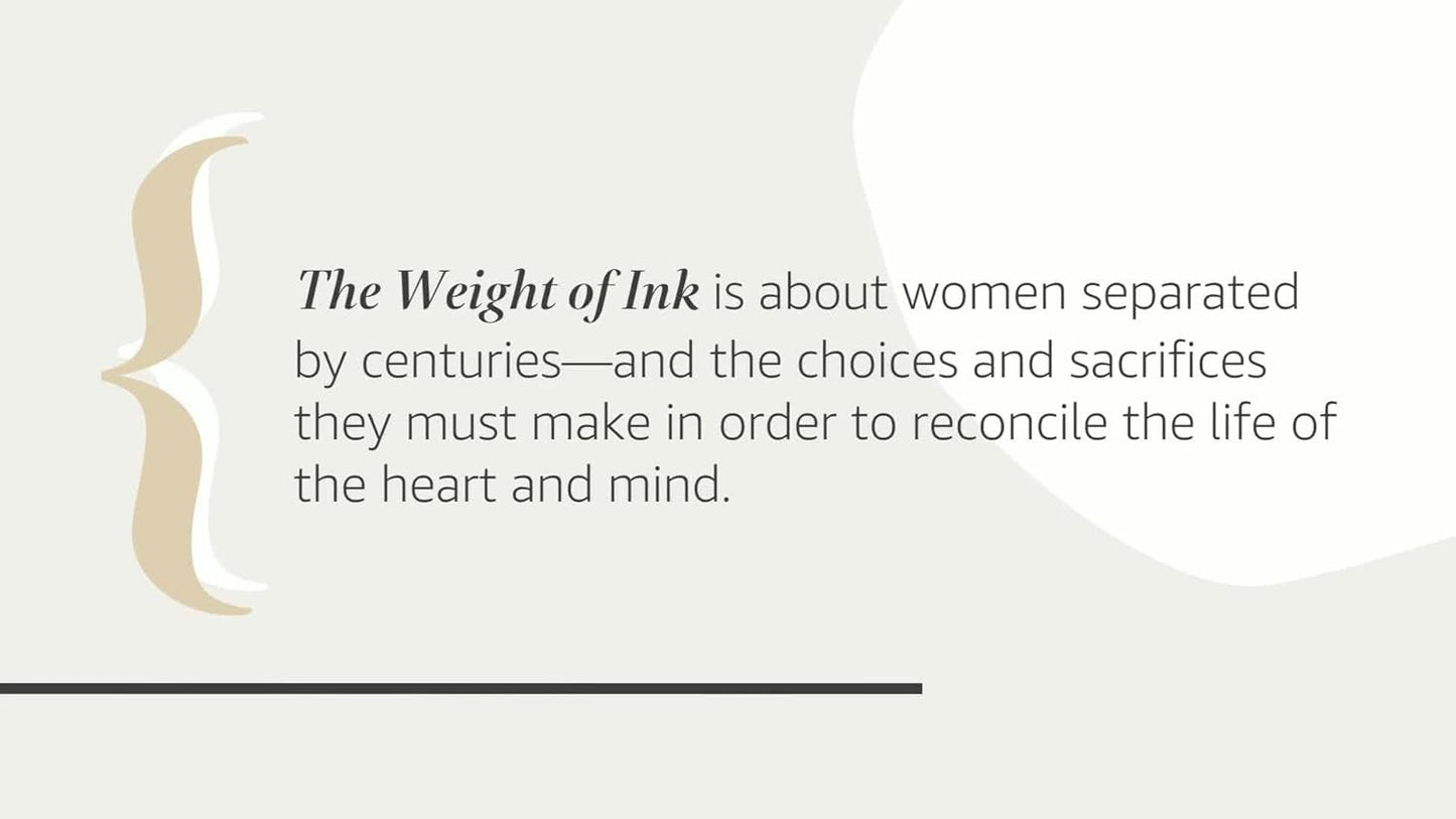 The Weight of Ink: a Historical Fiction Novel of Women, History, and Jewish Iden