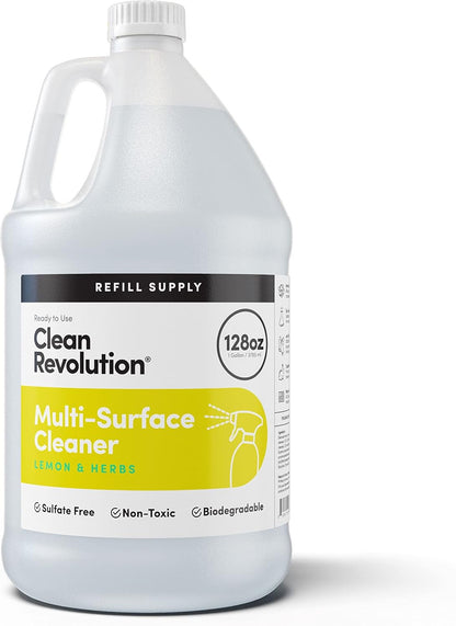 Multi Surface Cleaner Refill Supply, Non-Toxic, Eco-Friendly & Plant-Based, Read