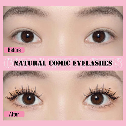 Natural Look Anime Lashes with Clear Band - Moonlight - Ultra-Thin Clear Band -