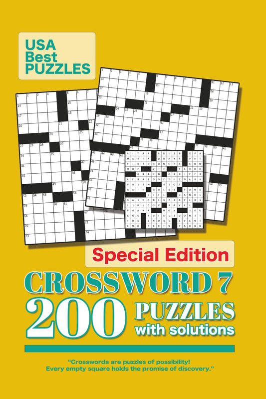 USA Best Crosswords 7: 200 Puzzles Easy to Hard for Adults with Solutions