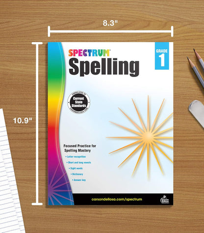 Spectrum Spelling Workbook Grade 1, Ages 6 to 7, 1St Grade Spelling Workbooks, P