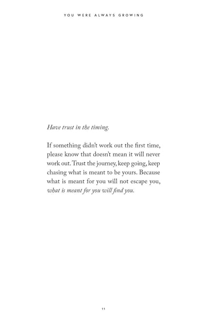You Were Always Growing: Even in the Dark