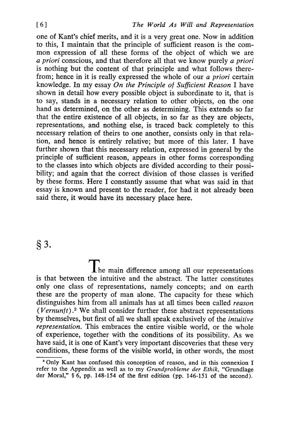 The World as Will and Representation, Vol. 1