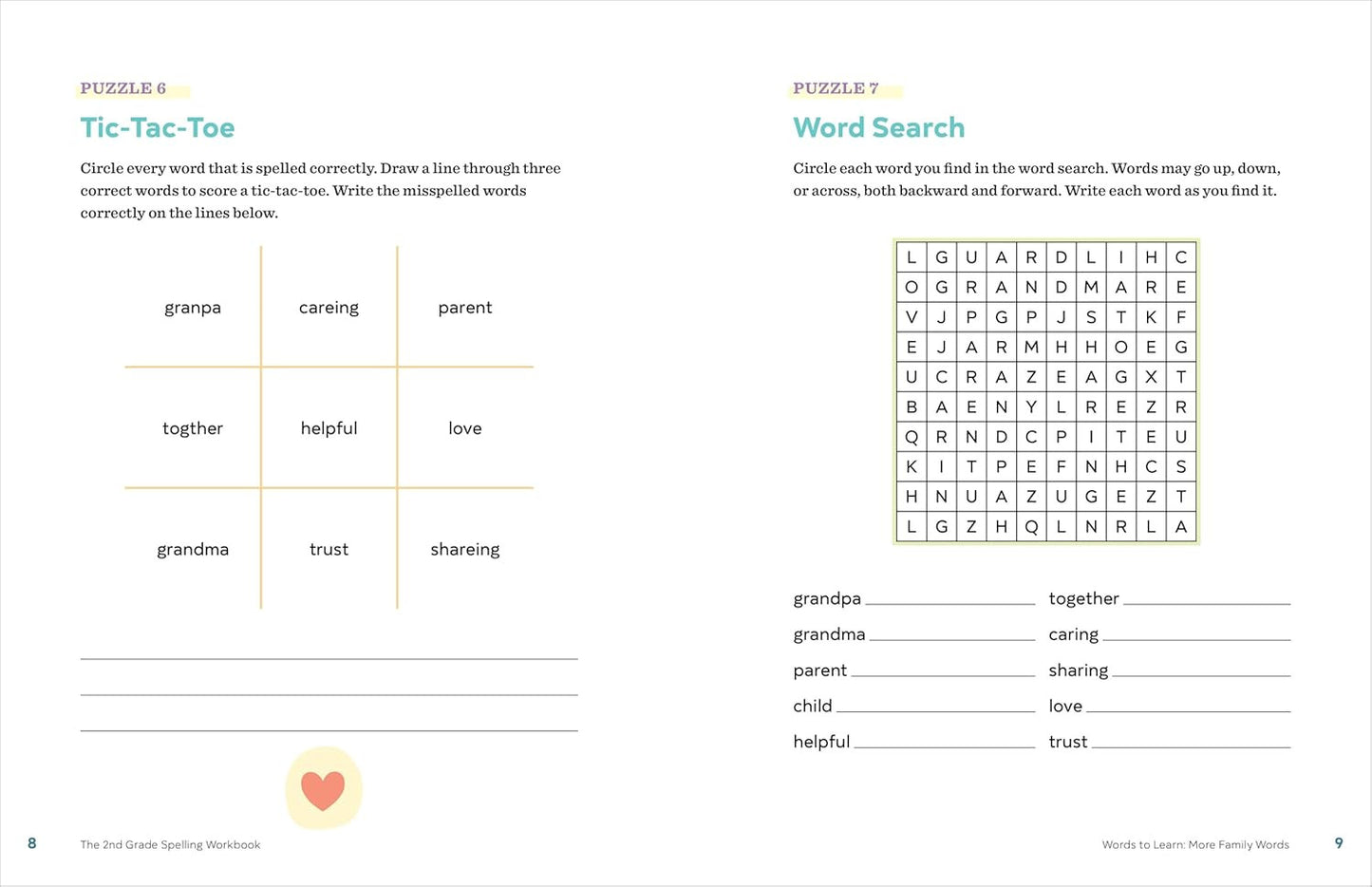 The 2Nd Grade Spelling Workbook: 95+ Games and Puzzles to Improve Spelling Skill