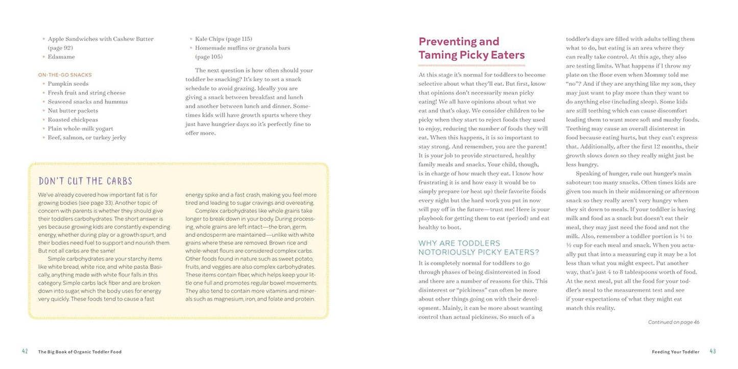 The Big Book of Organic Toddler Food: a Quick and Easy Cookbook to Feed the Whol