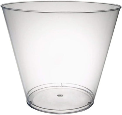 9 Oz Disposable Party Cups, Old Fashioned Tumblers, Cocktail Wine Glasses for Ho