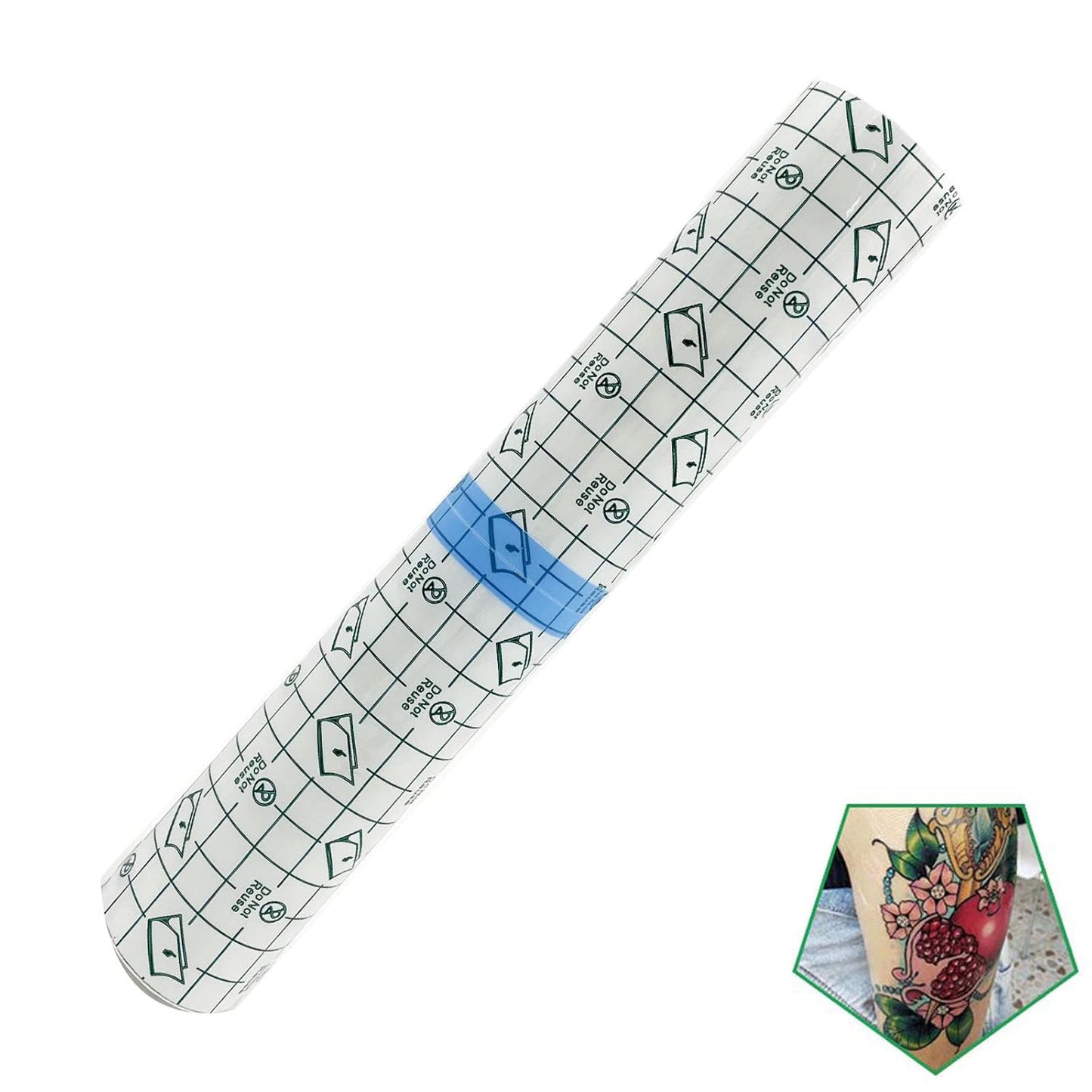 Tattoo Aftercare Bandage Roll 10"X 2 Yard - Waterproof Transparent Film for Tatt