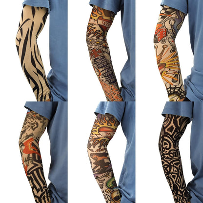 Tattoo Sleeves for Men, 6Pcs Arm Sleeves Fake Tattoos Sleeves to Cover Arms Sun