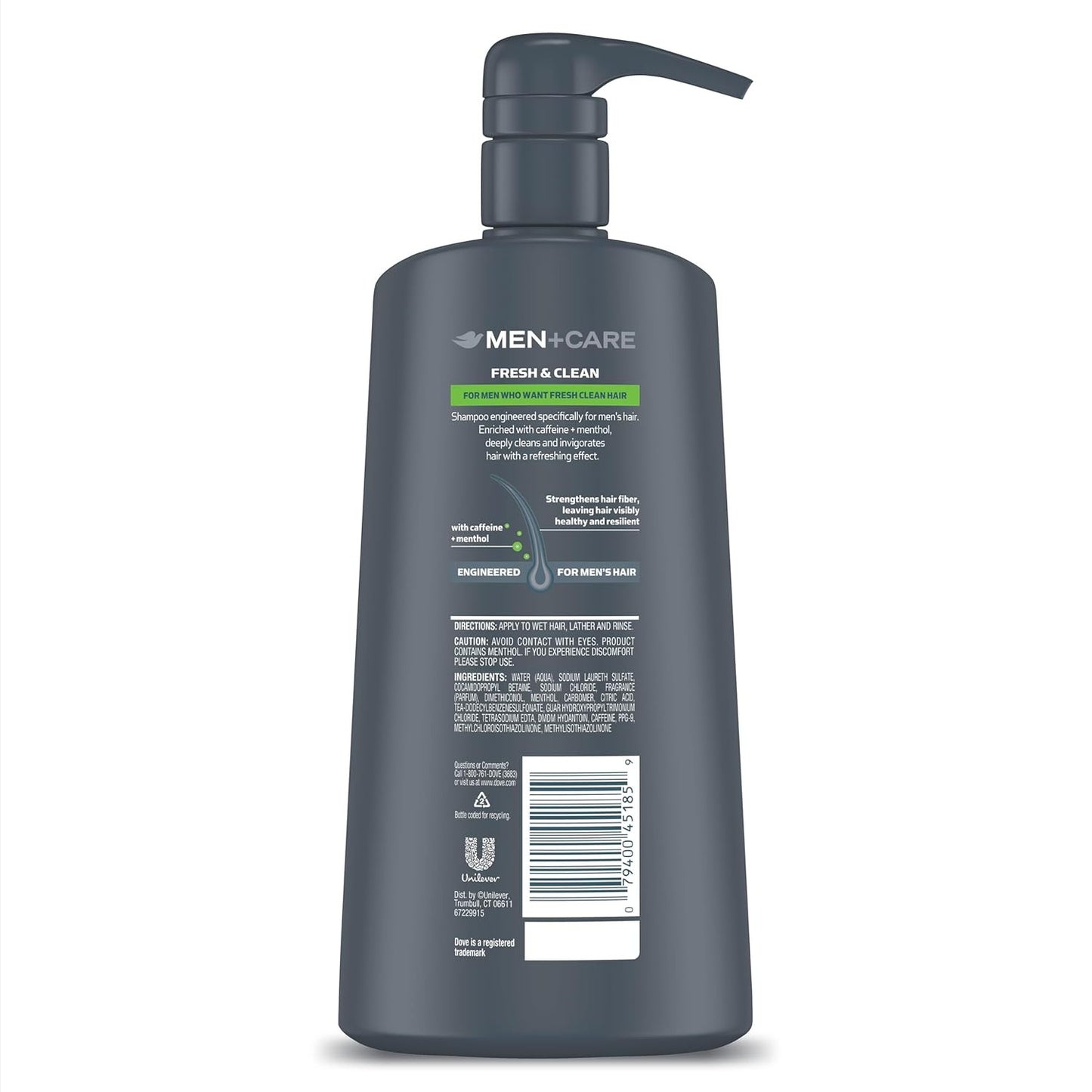 2-In-1 Shampoo and Conditioner Fresh and Clean 4 Count Nourishes and Invigorates