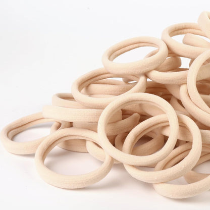 50PCS Large Blonde Hair Ties, Seamless Hair Bands, Soft Elastic Hair Ponytail Ho