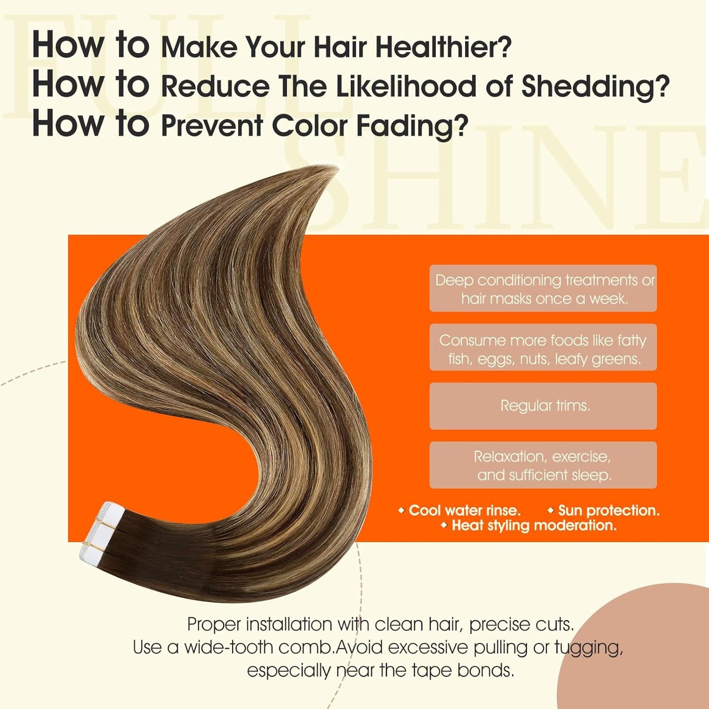 Tape in Hair Extensions Human Hair 14Inch Double Sided Tape in Extensions Medium