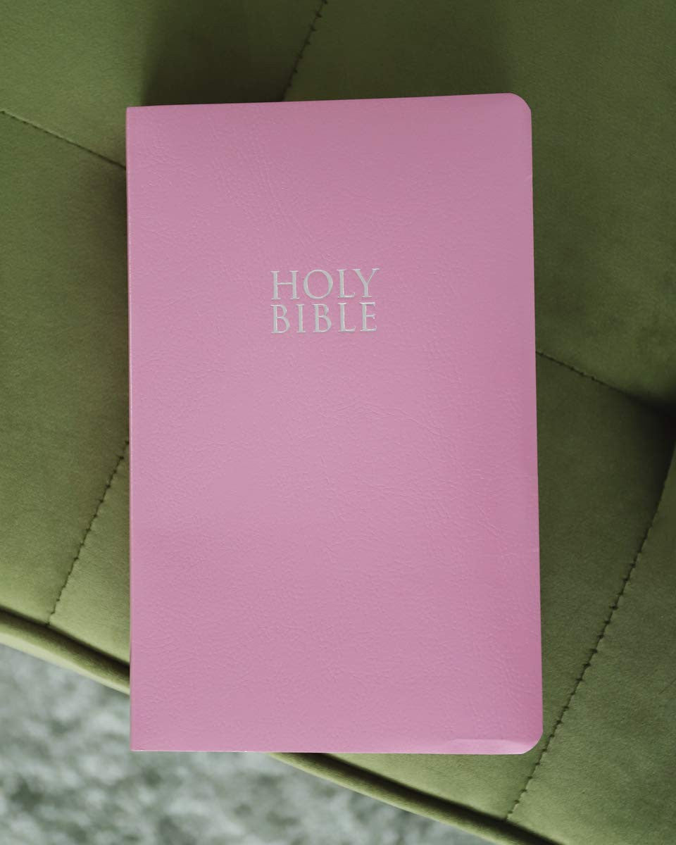 NIV, Gift and Award Bible, Leather-Look, Pink, Red Letter, Comfort Print