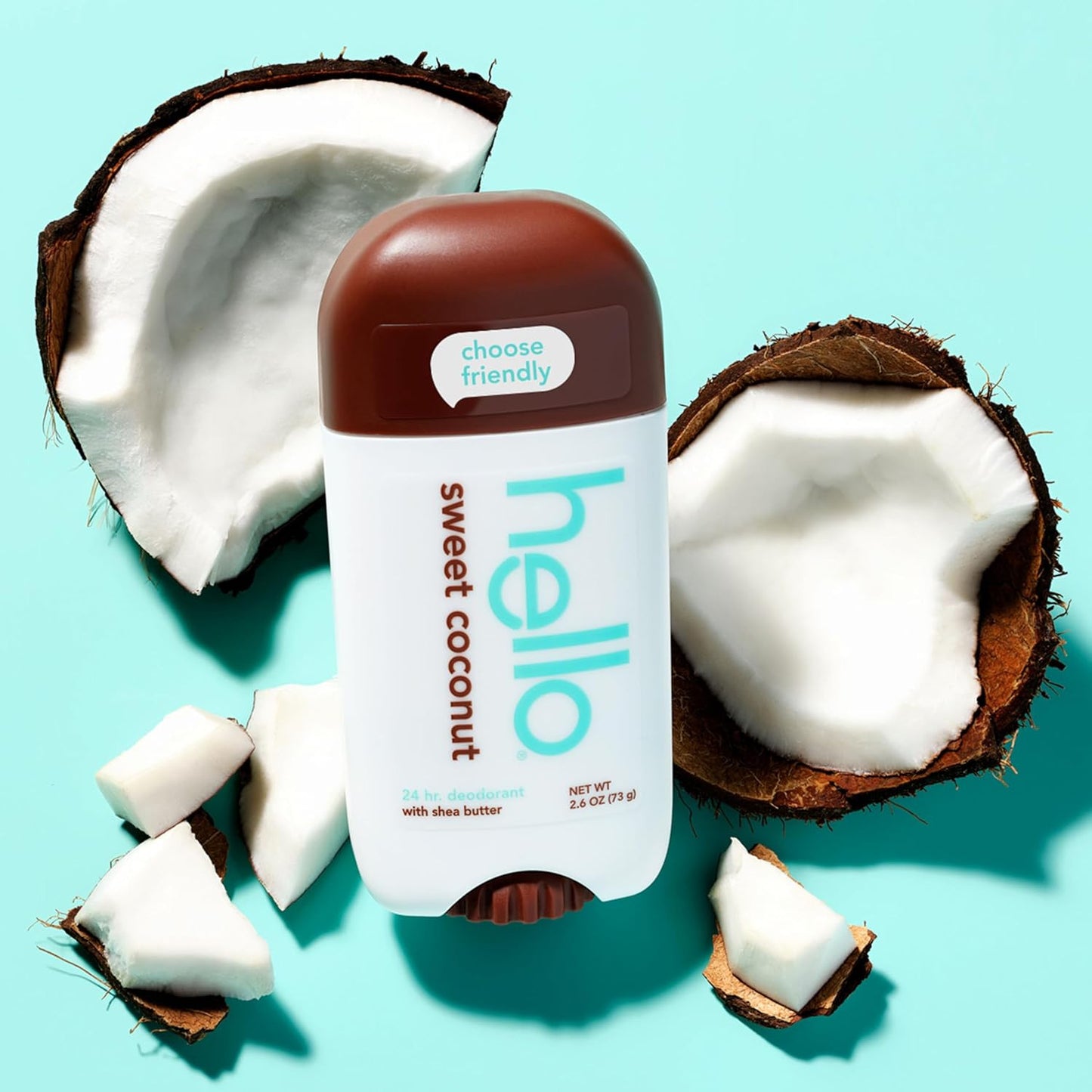 Sweet Coconut Deodorant with Shea Butter for Women + Men, Aluminum Free, Baking