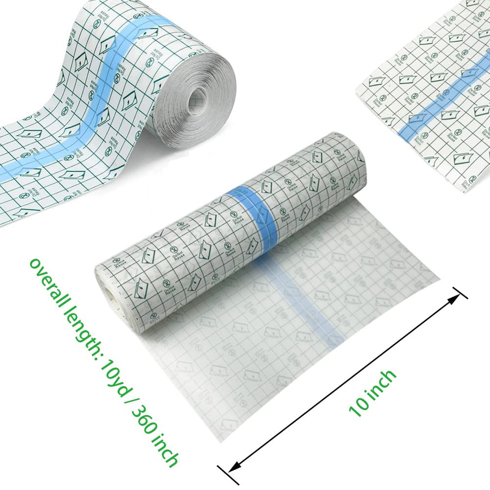 Tattoo Aftercare Bandage Roll 10"X 10 Yard - Waterproof Transparent Film for Tat