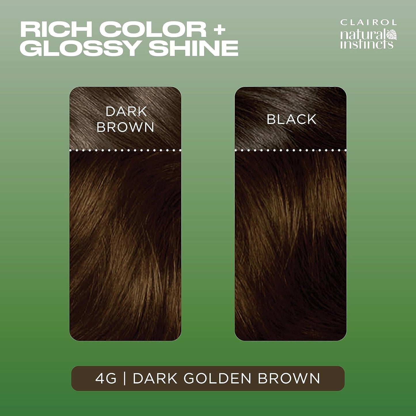 Natural Instincts Demi-Permanent Hair Dye, 4G Dark Golden Brown Hair Color, Pack