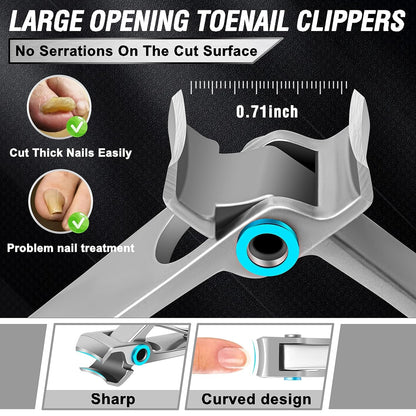 Toenail Clippers for Seniors Thick Toenails,  Heavy Duty Toe Nail Clippers Adult