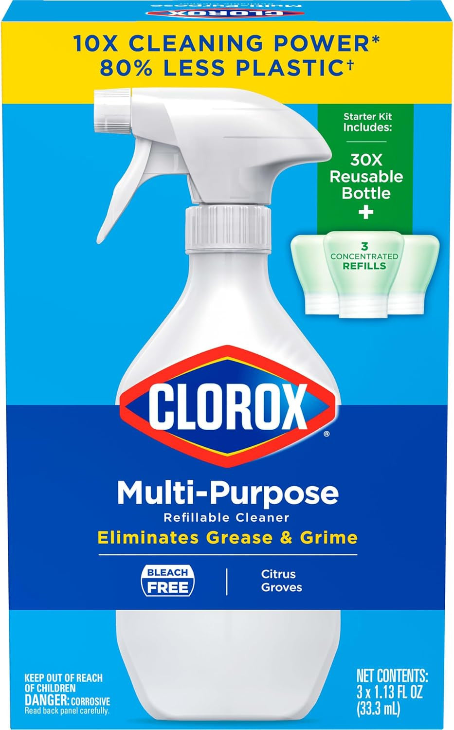 Multi-Purpose Spray Starter Kit 3X1.125Fo, Household Essentials, Concentrated Re