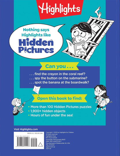 Ocean Puzzles: over 100 Ocean-Themed Search and Find Puzzles for Kids 6 and Over