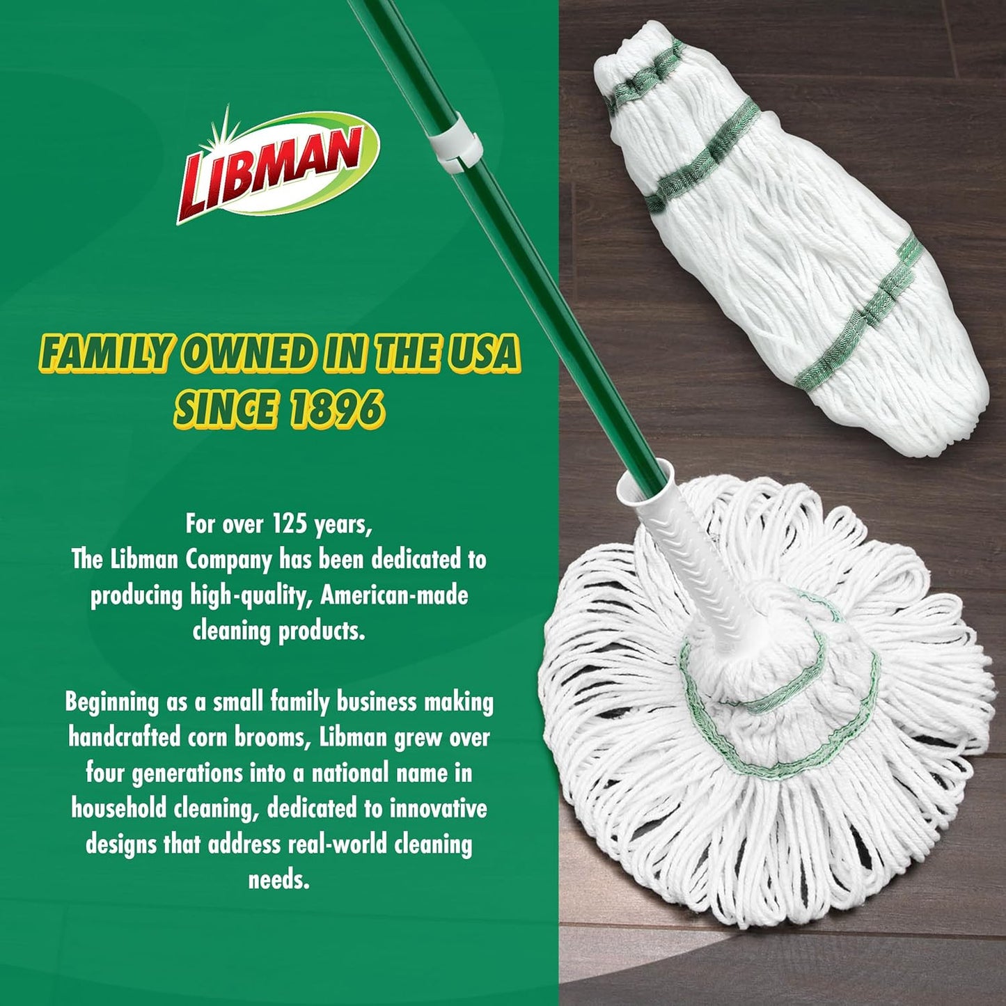 Tornado Mop Refill, Direct Replacement Head for  Self Wringing Twist Mop, Cotton