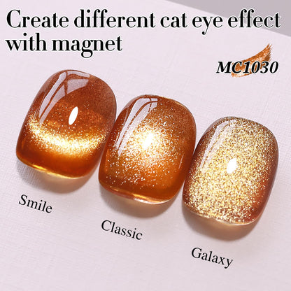 0.5 OZ Cat Eye Gel Polish with Magnet 15ML Holographic Glitter Shimmer Transluce