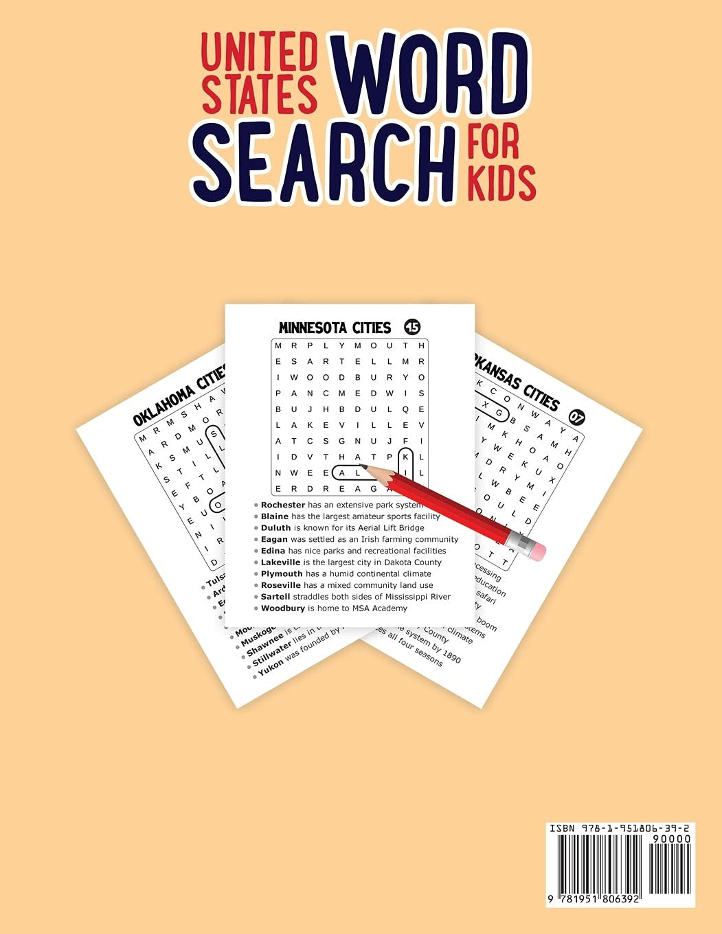 United States Word Search for Kids: Learn American States, Cities & Landmarks -