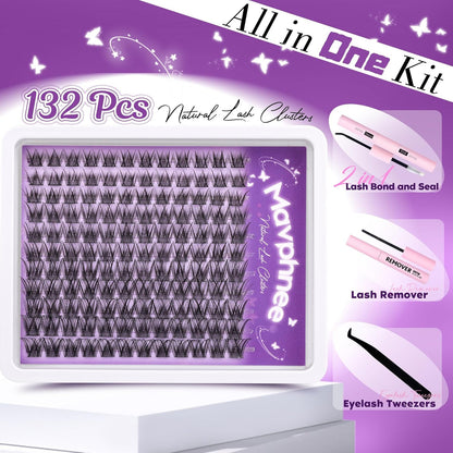 Natural Lash Clusters Kit Wispy Eyelash Clusters Cc-Curly Cluster Eyelash Extens