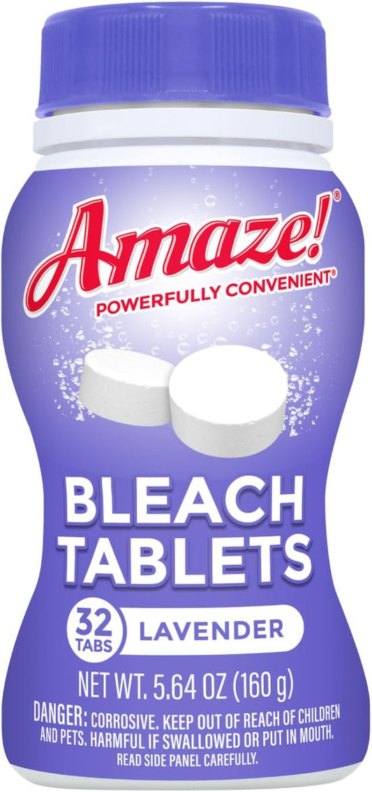 Ultra Concentrated Bleach Tablets [32 Tablets] - Lavender Scent - for Laundry, T