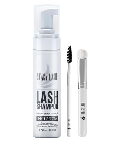 6.76 Fl.Oz / 200Ml Eyelash Extension Shampoo + Brush/Eyelid Foaming Cleanser/Was