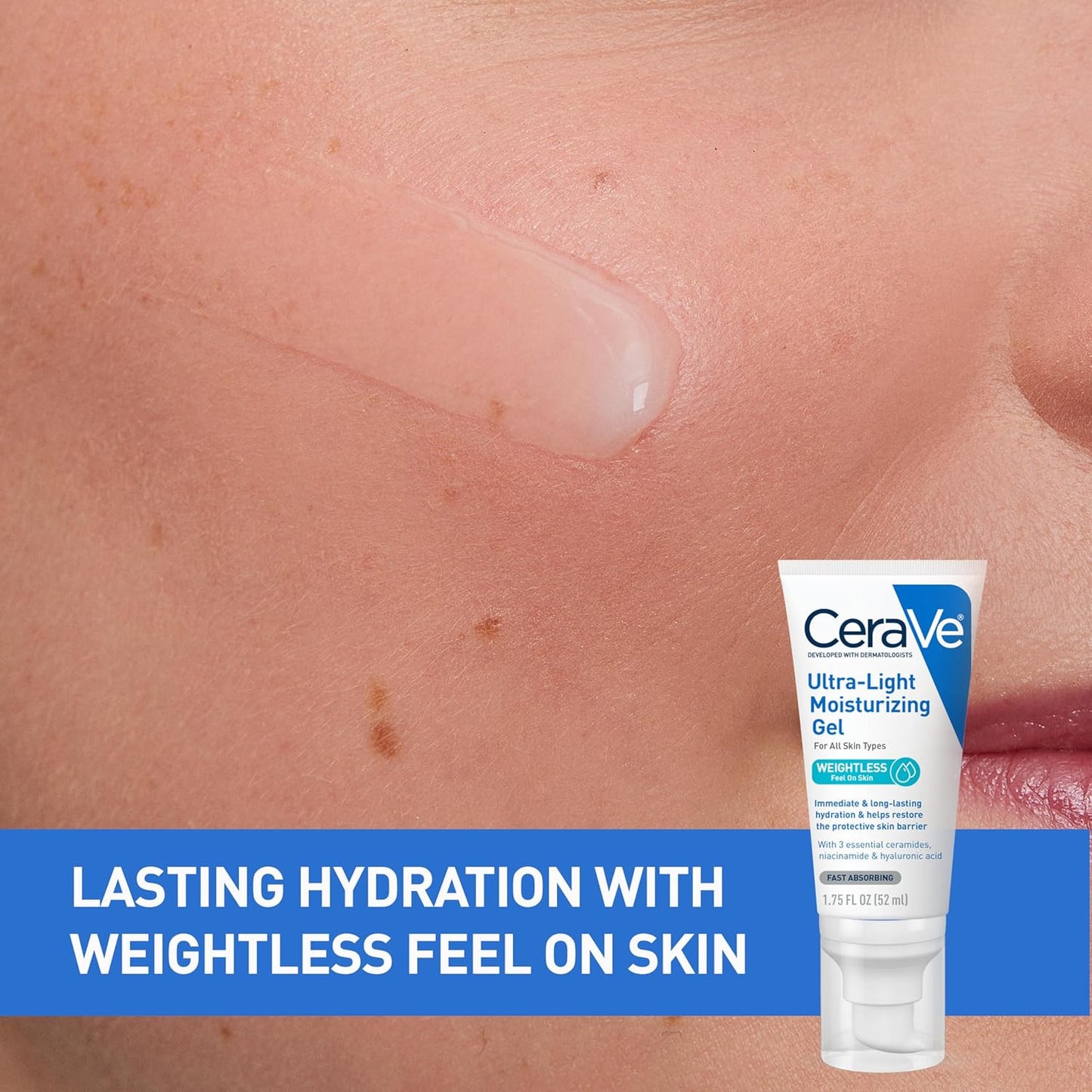 Ultra-Light Moisturizing Gel, Hydrating Gel Face Moisturizer for Men & for Women