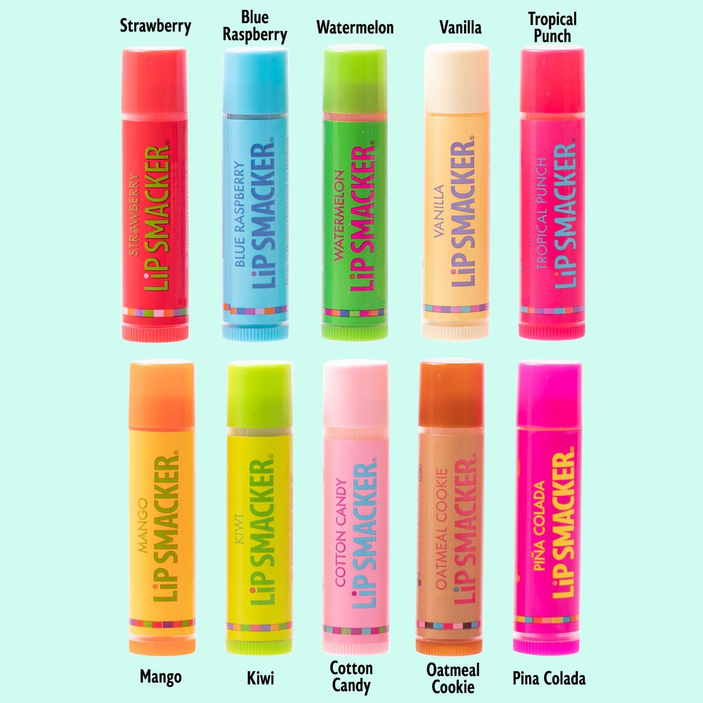 Original & Best Party Pack - 10 Moisturizing Lip Balms, Classic Flavors, Hydrati