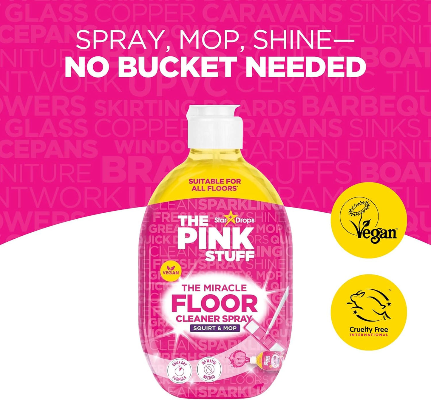 the Miracle Floor Cleaner Spray - Squirt and Mop