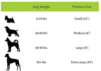 Tug-N-Toss Dog Toy Ball with Handle, 8 Inches/Large, Blue