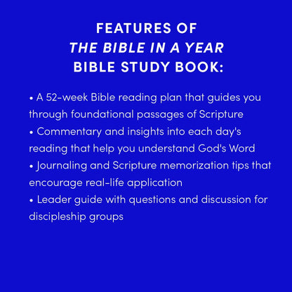 The Bible in a Year - Bible Study Book: a Guided Scripture Reading Journey for W