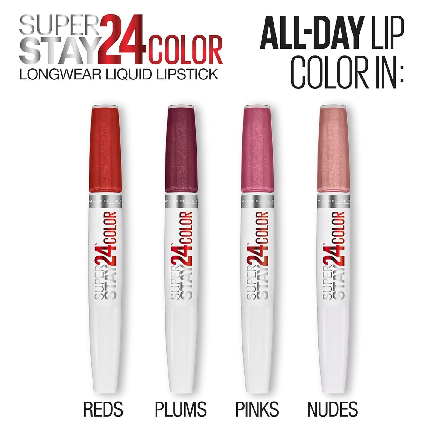 Super Stay 24, 2-Step Liquid Lipstick Makeup, Long Lasting Highly Pigmented Colo