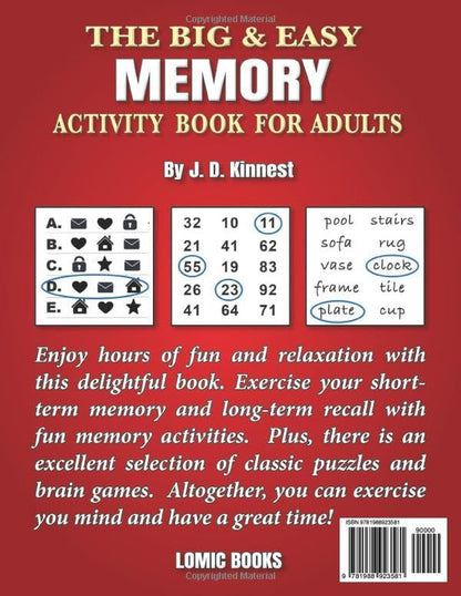 The Big & Easy Memory Activity Book for Adults: Includes Relaxing Memory Activit