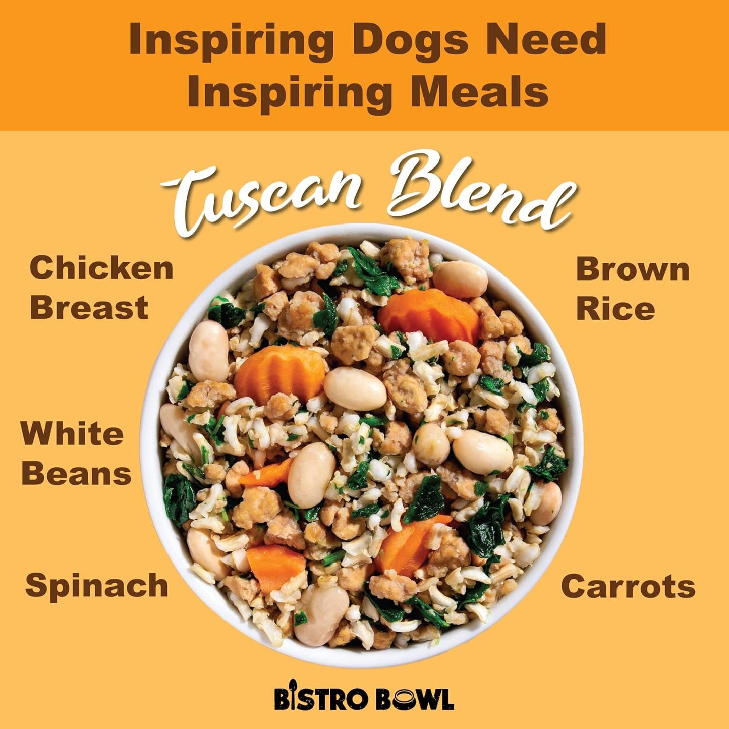 Whole Life Pet Bistro Bowl for Dogs - Human Grade Meal Mixer Food Topper - Healt
