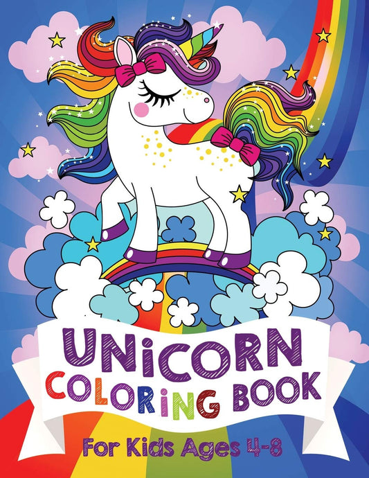 Unicorn Coloring Book: for Kids Ages 4-8 (Silly Bear Coloring Books)