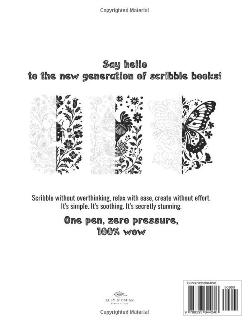 One Pen, One Color III: Adult Coloring Book, Single Color, Stress Free, Black &