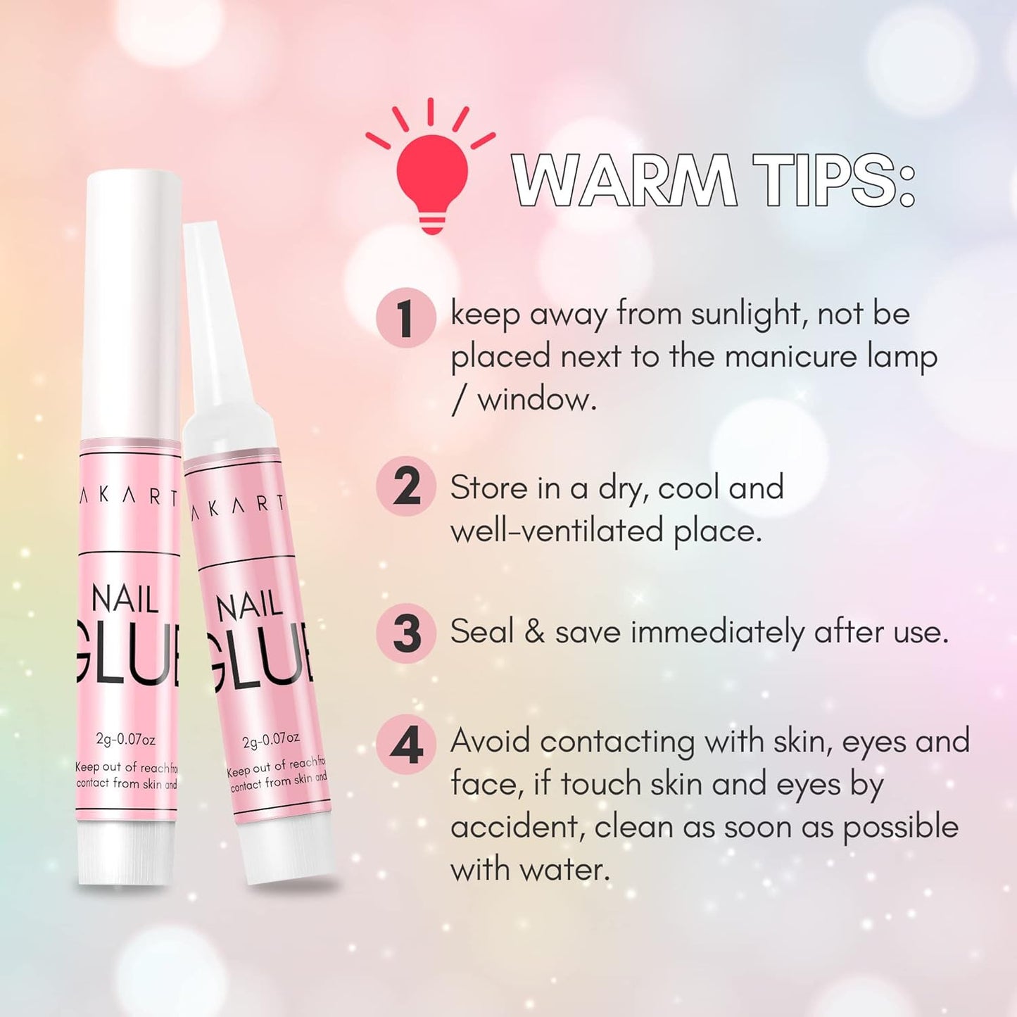 Super Strong Nail Glue: 100PCS Long Lasting Professional Adhesive for Acrylic an