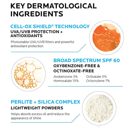 Anthelios Clear Skin Sunscreen Dry Touch SPF 60, Oil Free Sunscreen for Face, Oi